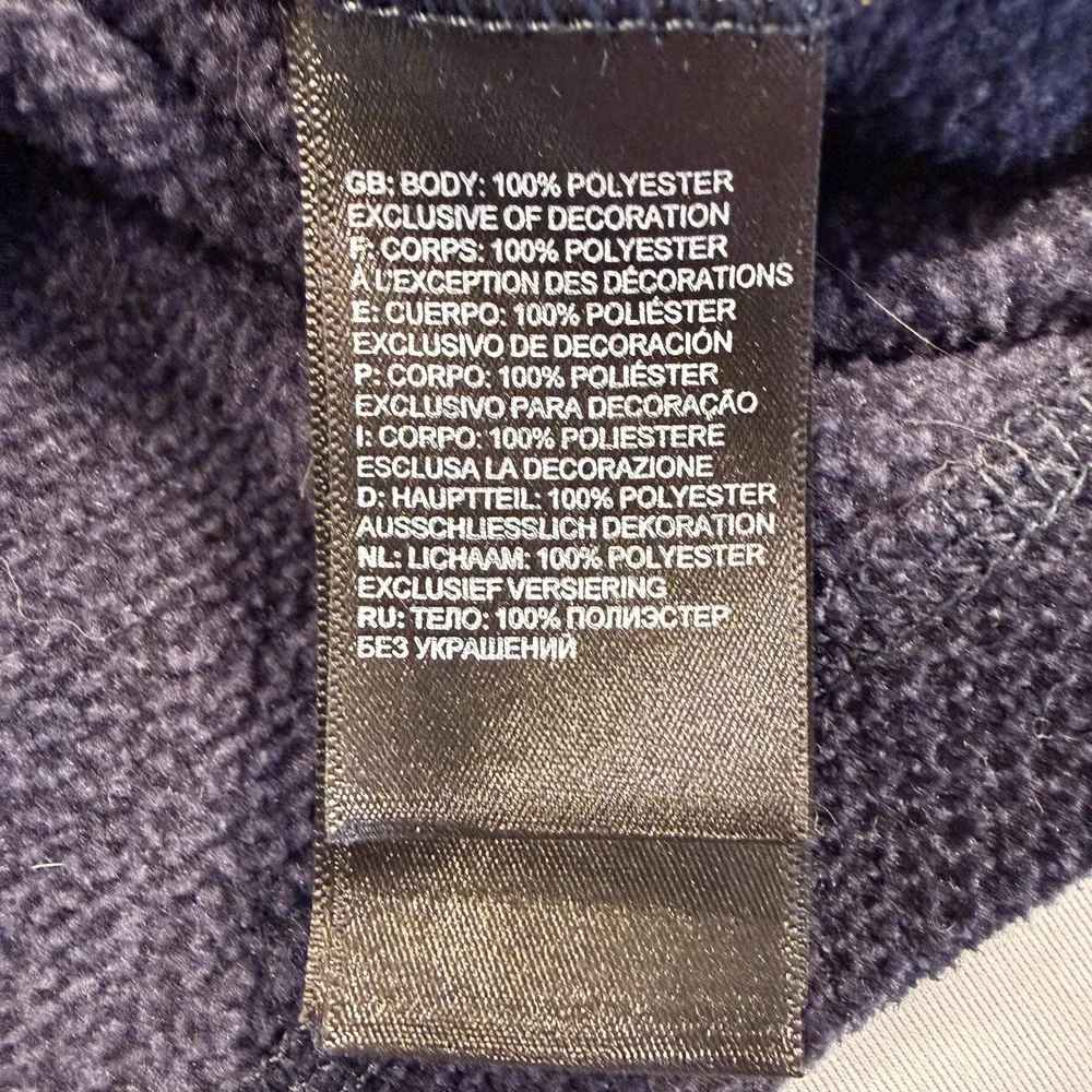 The North Face Sweatshirt Mens Medium Blue 1/4 Zip Fleece Pullover‎ Logo Hiking